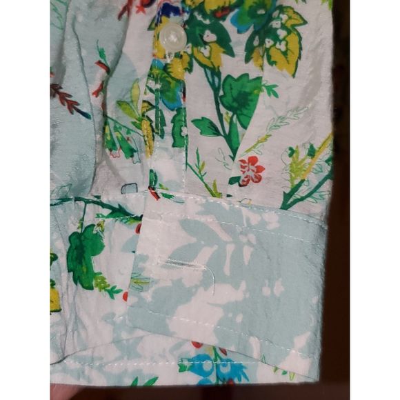 VanHuesen Women's Floral Print Button Up Blouse Long Sleeves Size XL - Picture 10 of 14